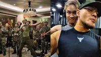 Azka Corbuzier Nyanyi dan Joget Bareng Tentara (Sumber: Instagram/letkoltitulerdc, mastercorbuzier)