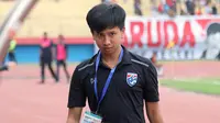 Manajer Timnas Thailand U-19, Maruay Marhasaranukun. (Bola.com/Aditya Wany)
