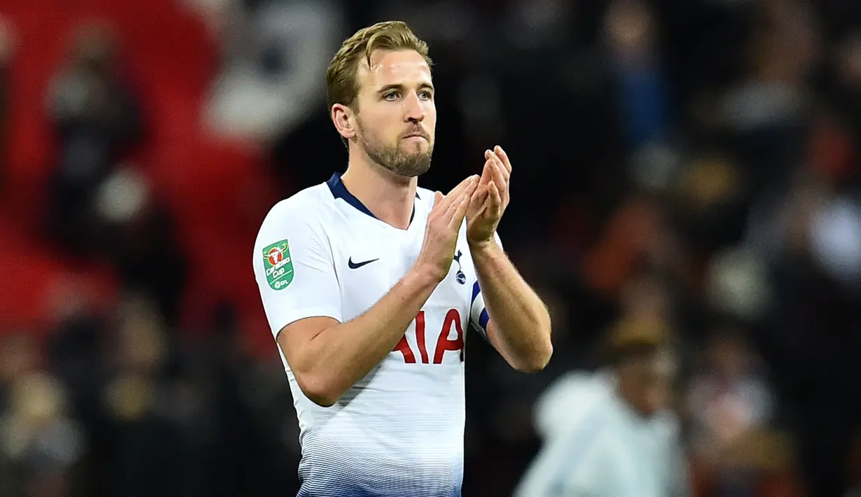 4. Harry Kane (Tottenham Hotspur) - 14 gol dan 4 assist (AFP/Glyn Kirk)