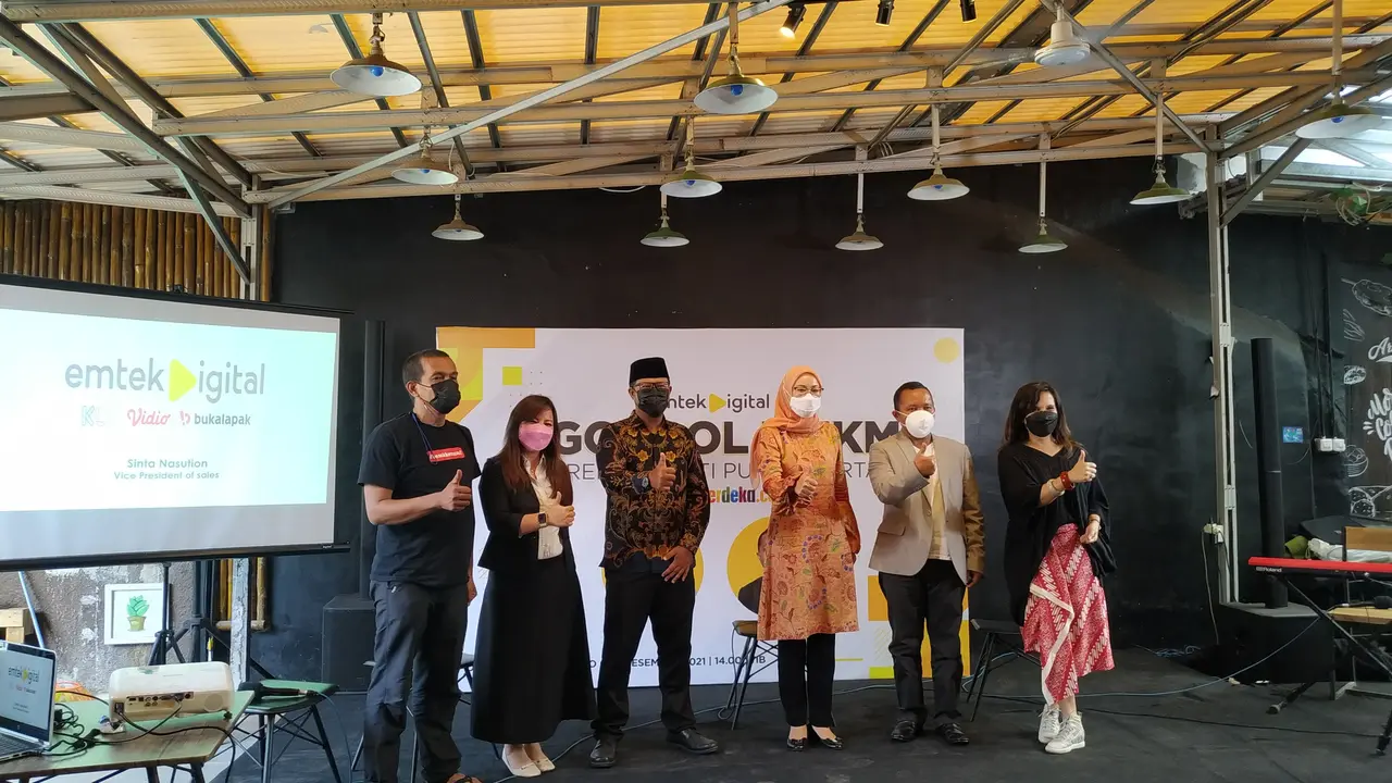 Gelaran EMTEK Digital: Ngobrol UMKM Bareng bersama Merdeka.com, Purwakarta, Kamis (2/12/2021).