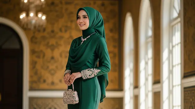 Gamis Satin Premium Tampil Mewah di Acara Spesial