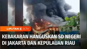 VIDEO: Geger! Kebakaran Hanguskan Bangunan Perpustakaan dan Musala SDN 05 Kamal, Kalideres