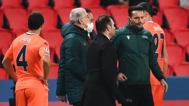 Foto Liga Champions: Ada Indikasi Rasis, Partai PSG vs Istanbul Basaksehir Ditunda