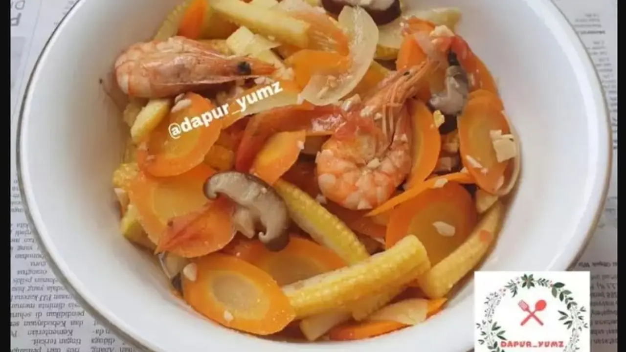 Tumis Putren Udang dari Olahan Jagung Muda.  foto: Instagram @dapur_yumz