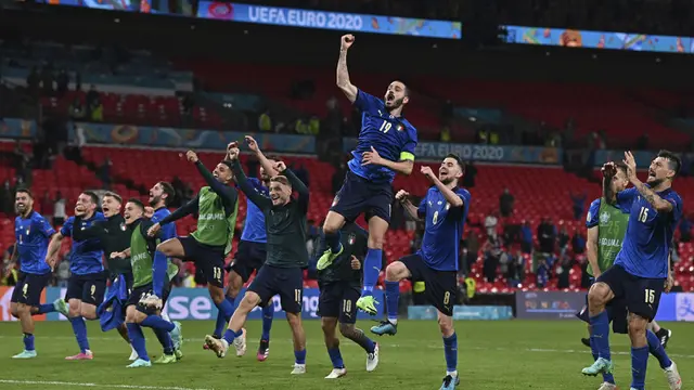 Foto Piala Eropa: Italia Meluncur ke Perempat Final Euro 2020 Setelah Susah Payah Tumbangkan Austria hingga Babak Tambahan