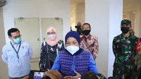 Menteri Ketenagakerjaan (Menaker) Ida Fauziyah menemui  menemui 121 Pekerja Migran Indonesia di Wisma Atlet Pademangan, Jakarta Pusat, pada Rabu 25 Agustus 2021.