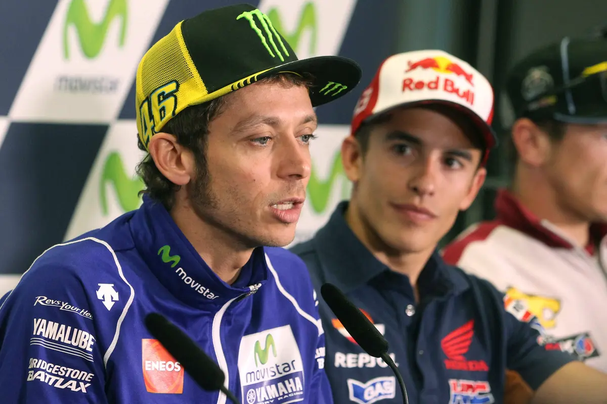 Valentino Rossi dan Marc Marquez