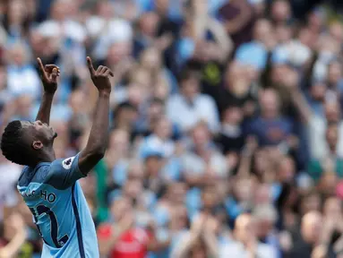 Manchester City menang 4-0 atas Bournemouth dalam laga pekan kelima Premier League di Stadion Etihad, Sabtu (17/9/2016) malam WIB. (Action Images via Reuters/Carl Recine)