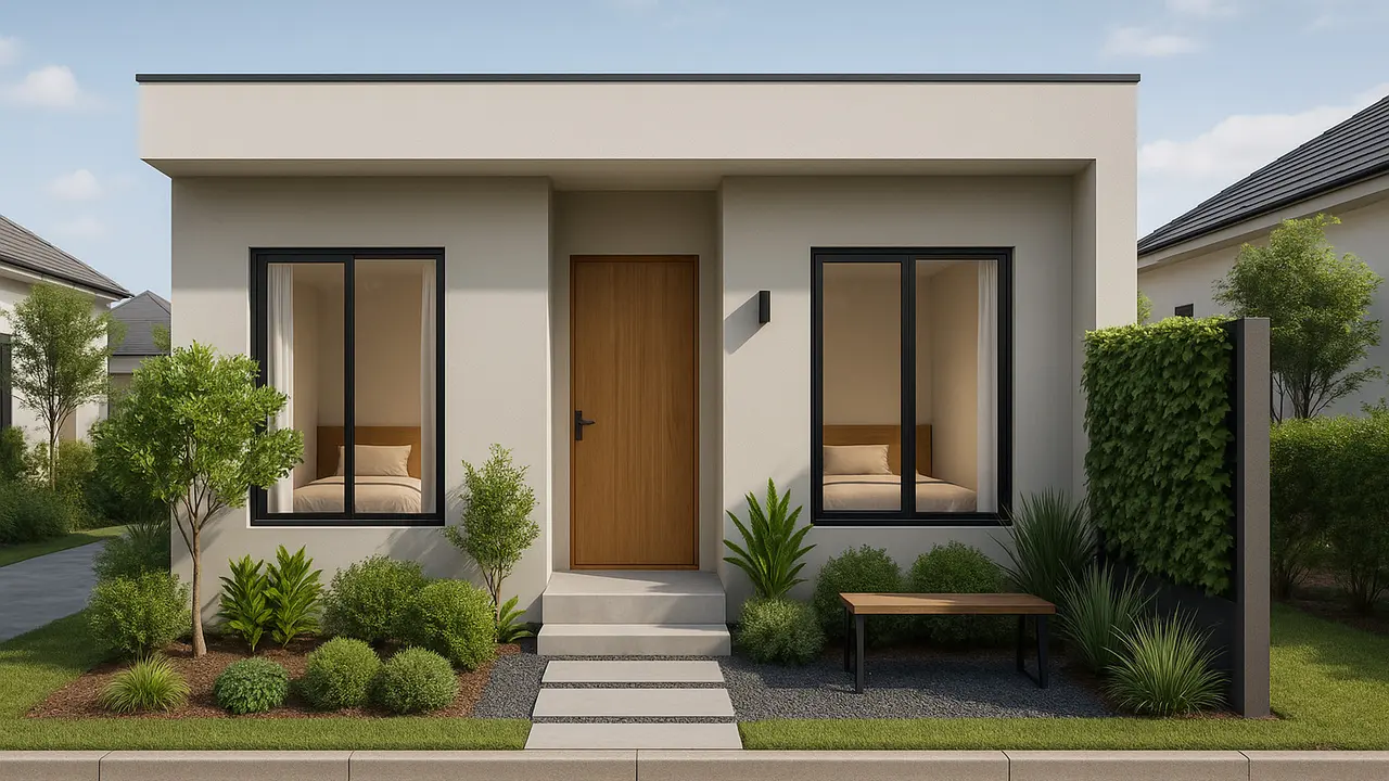 Desain Rumah Ukuran 6x9 2 Kamar/Ilustrasi gambar oleh AI