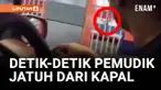 Rekaman video amatir menangkap detik-detik dua penumpang kapal KMP Eirene terjatuh ke laut saat kapal bersandar di Dermaga 1, Pelabuhan Merak, Cilegon. Beruntung, petugas sigap melemparkan pelampung dan berhasil menyelamatkan keduanya.