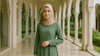 10 Warna Jilbab yang Cocok untuk Gamis Hijau Sage, Tampil Bersahaja tapi Anggun