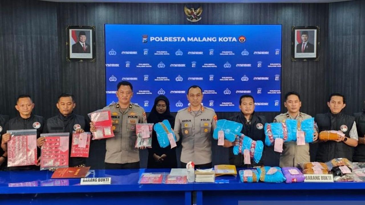 Polresta Malang Sita 15,8 Kg Ganja, Ungkap 31 Kasus Narkoba Sepanjang Januari 2026