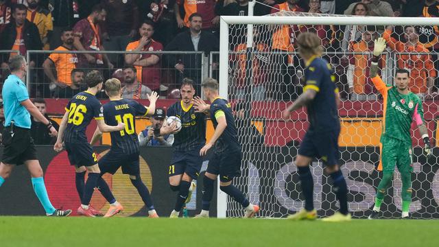 Para pemain Bodo Glimt merayakan gol