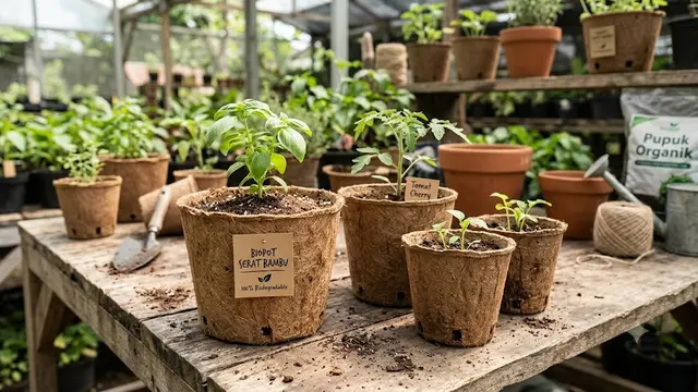 Biopot Serat Bambu