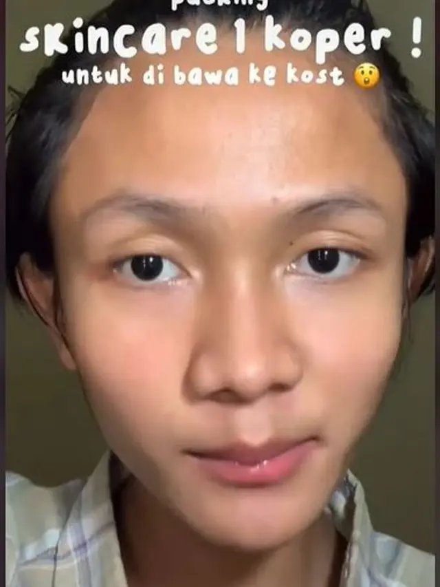 Pria Bawa Skincare dan Alat Makeup Satu Koper ke Tempat Kos