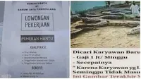 Lowongan Pekerjaan Uji Nyali Ini Nyeleneh. (Sumber: Instagram/onecak)