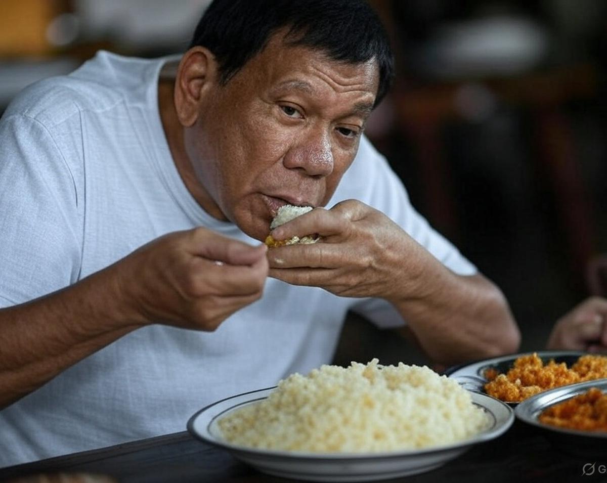 rodrigo duterte makan nasi