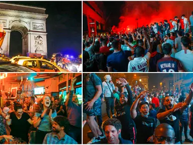 Ribuan warga kota Paris tumpah ruah di jalanan ibu kota. Mereka merayakan keberhasilan Paris Saint Germain melaju ke final Liga Champions untuk pertama kalinya sepanjang sejarah.