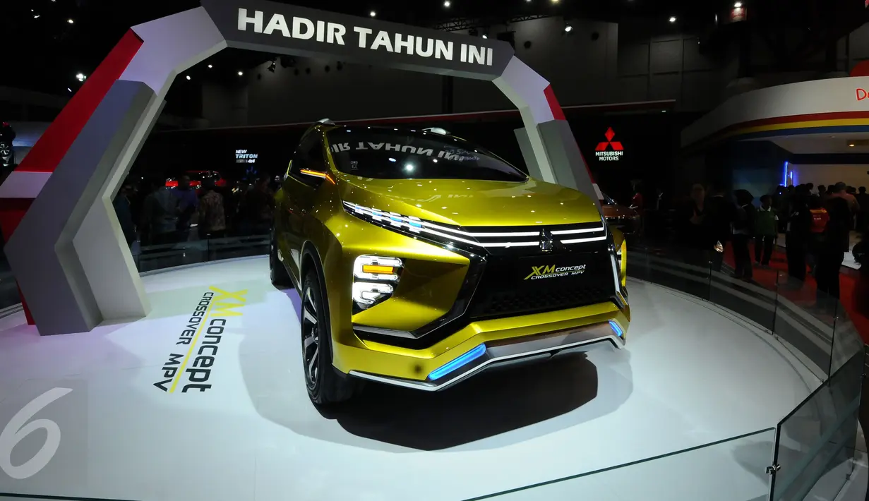 Salah satu mobil konsep dipamerkan di Indonesia Internasional Motor Show (IIMS) 2017 di Jakarta, Kamis (27/4). 30 merek kendaraan roda dua maupun roda tiga dipamerkan hingga 7 Mei mendatang. (Liputan6.com/Helmi Fithriansyah)