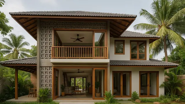 Desain Rumah Tropis Modern tanpa AC yang Sejuk dan Nyaman (Foto: ChatGPT)