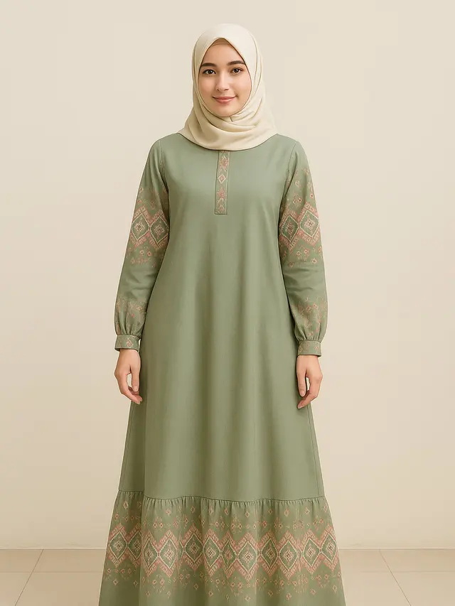 model gamis toyobo kombinasi