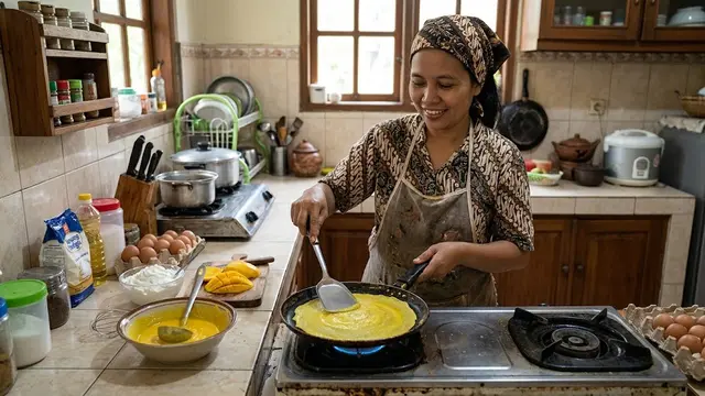 Membuat Pancake Mangga