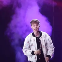 HRVY acara Youtube Fanfest 2019. (Bambang E Ros/Fimela.com)