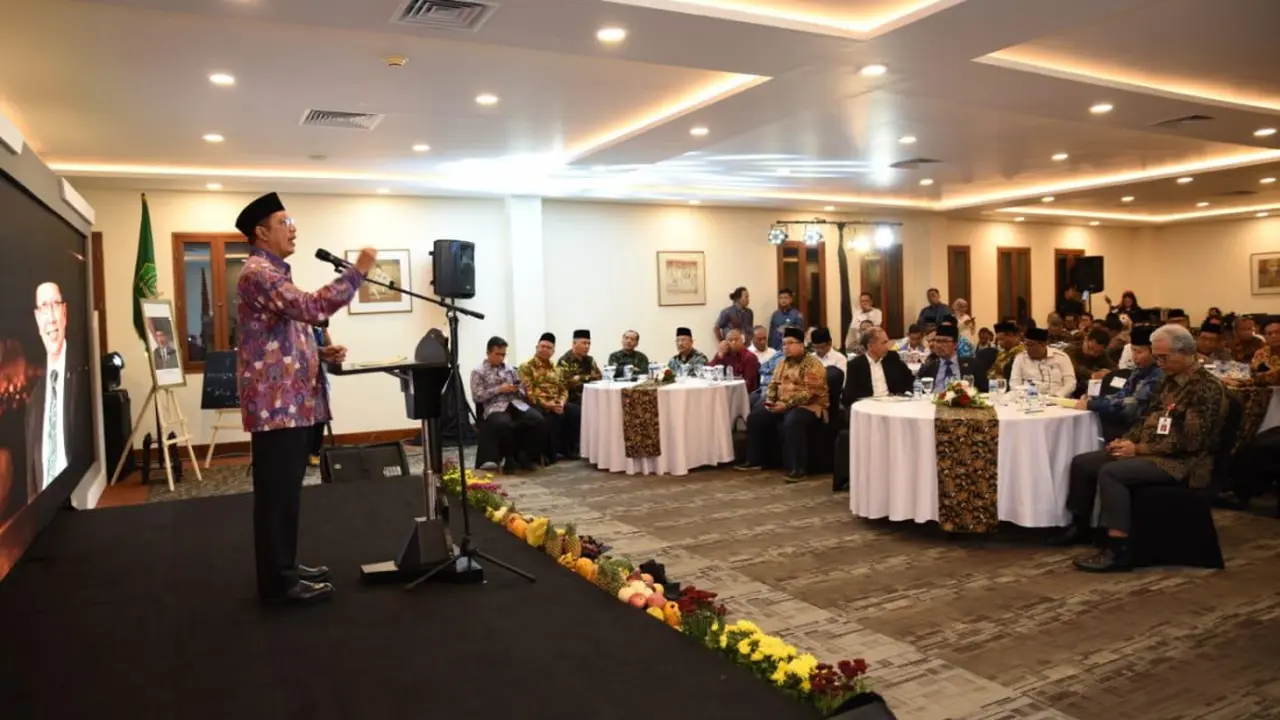 Menteri Agama (Menag) Lukman Hakim Saifuddin pada Rakernas Evaluasi Haji 2019. Dok Kemenag
