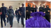 Viral wanita mengaku Barbie selalu ditemani 9 bodyguard setiap keluar rumah. (Sumber: TikTok/@herlinkenza02)