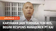 Terkait tertangkapnya salah satu karyawan dalam dugaan tindak pidana terorisme. Manajemen PT Kereta Api Indonesia menegaskan, tidak akan ada toleransi terhadap tindak pidana terorisme. Untuk itu PT KAI mendukung semua upaya Kepolisian dalam memberant...