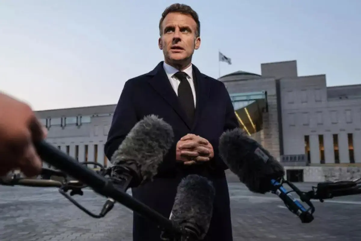 Presiden Prancis Emannuel Macron saat berada di Seoul, Korea Selatan, pada 2 April 2026.