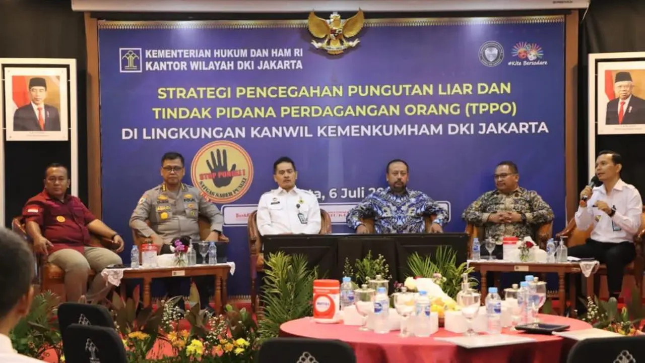 Kanwil Kemenkumham DKI Jakarta menggelar kegiatan diskusi terkait “Strategi Pencegahan Pungutan Liar dan TPPO di Lingkungan Kanwil Kemenkumham DKI Jakarta”