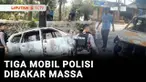 Terdapat tiga mobil polisi dari Satreskrim Polres Metro Depok dibakar massa, saat menangkap seorang pelaku penyerobotan lahan dan kepemilikan senjata api. Massa sempat mengadang mobil polisi sebelum membakarnya.