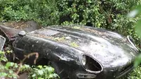 Jaguar E-Type 1964 ditemukan di hutan Inggris. (Zing)