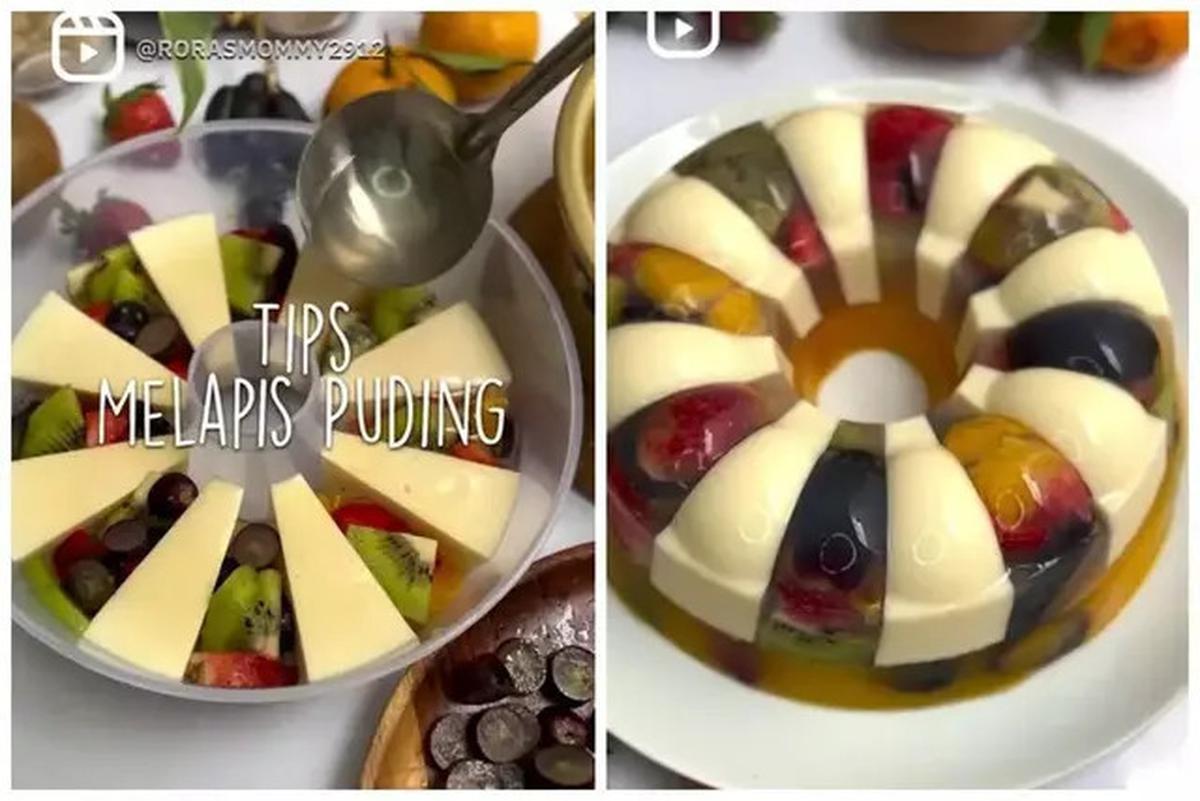 Cara Membuat Puding Lapis Menempel Sempurna dan Tidak Jebol