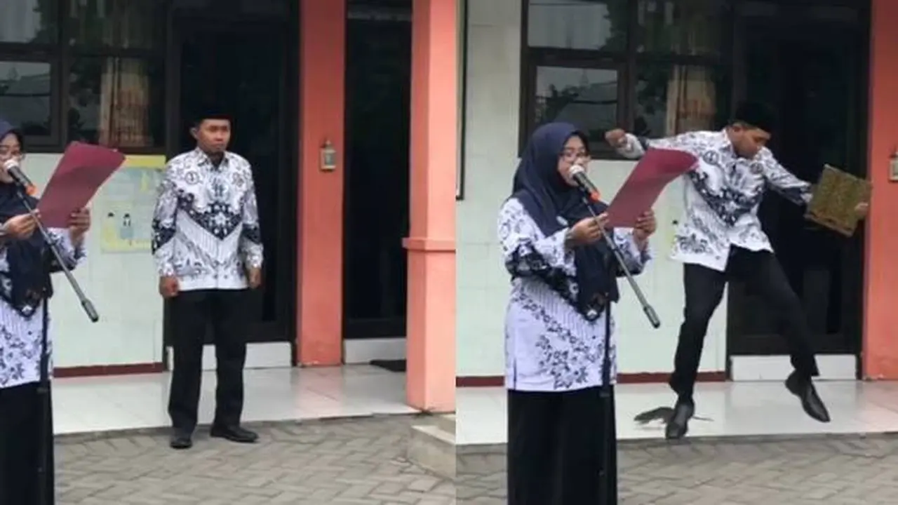Enggak Pakai Permisi, Momen Viral Tikus Lewat waktu Upacara Ini Bikin Kaget