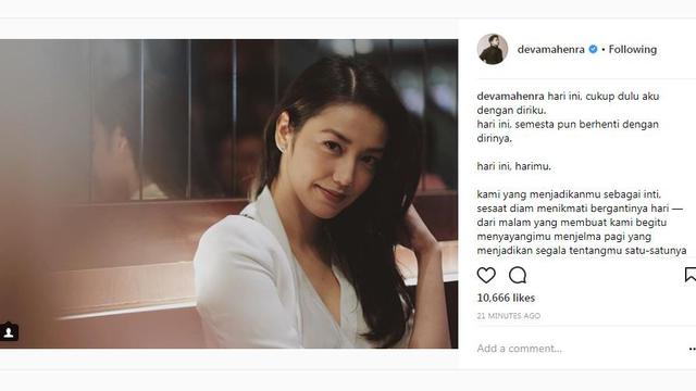 Ucapan Ultah dari Deva Mahenra untuk Velove Vexia Bikin 