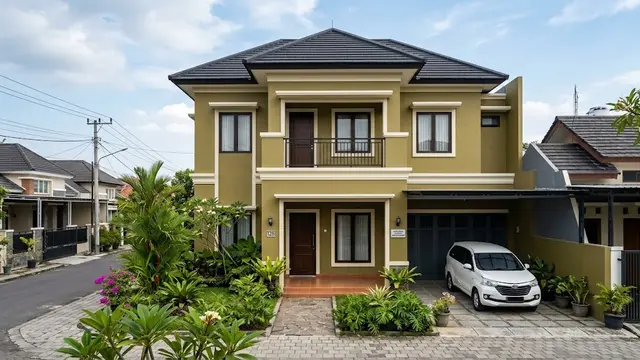 Warna Cat Rumah 2 Lantai yang Terlihat Elegan/AI Generated