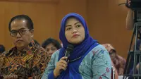Bekasi nonaktif Neneng Hasanah Yasin mengakukan permohonan kepada majelis hakim terkait status tahanan kota. (Huyogo Simbolon)