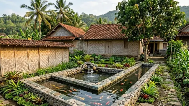 Kolam Dangkal Letter L di Sudut Halaman