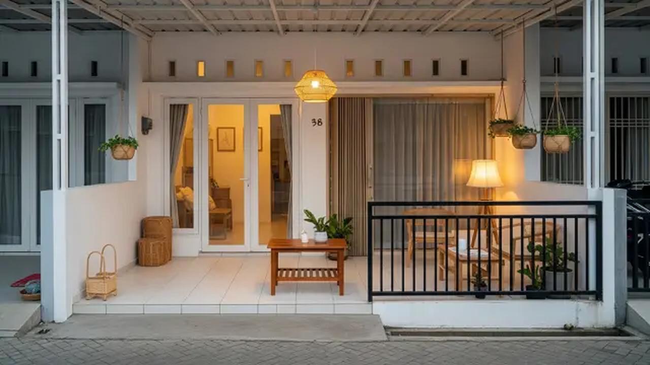 Konsep Japandi Modern/Model Rumah 1 Lantai dengan Teras Depan Luas (Sumber; gemini.com)