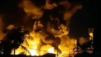 Detik-detik Pabrik Tapioka di Lampung Tengah Terbakar Hebat, Sempat Terdengar Ledakan Berkali-kali