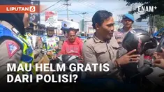 Polres Garut Bagi-bagi Helm Gratis