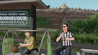 Juventus mengunggah gambar dengan nuansa Candi Borobudur di Instagram. (Instagram @Juventus)