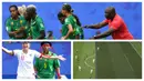 Penerapan VAR (Video Assistant Referee) , mogok main dan insiden meludah mewarnai laga Inggris vs Kamerun pada babak 16 besar Piala Dunia Wanita 2019. Berikut galeri foto mengenai 3 hal yang membuat laga Inggris vs Kamerun jadi perbincangan media internasional.