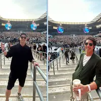 Al Ghazali dan El Rumi nonton konser Coldplay di Manchester, Inggris (Foto: alghazali7/elelrumi)