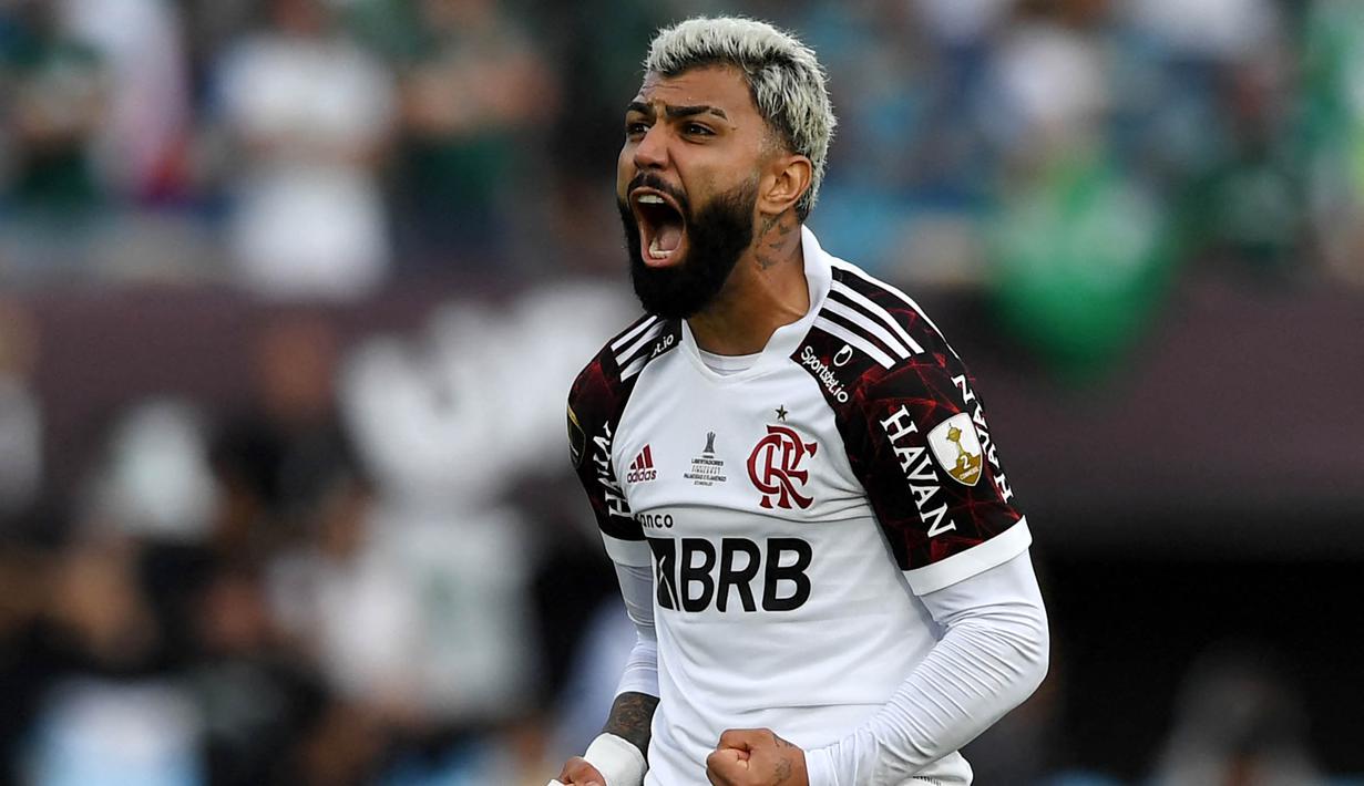 Gabriel Barbosa - Pemain asal Brasil ini juga memiliki julukan gol di akhir namanya yakni Gabigol. Kata gol tersebut disematkan lantaran Gabi cukup tajam dalam urusan menjebol gawang lawan. (AFP/Pablo Porciuncula)