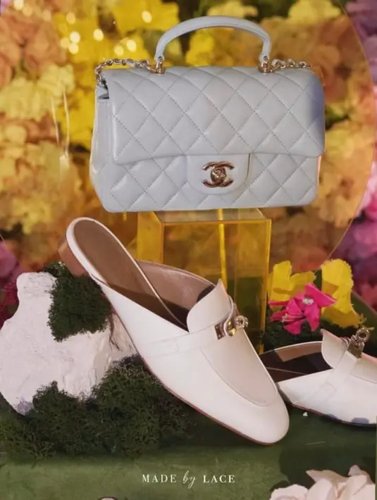 Lalu ada tas Chanel Mini Rectangle Flap  dan Hermes Oz Mules. [Foto: IIG/madebylace_).