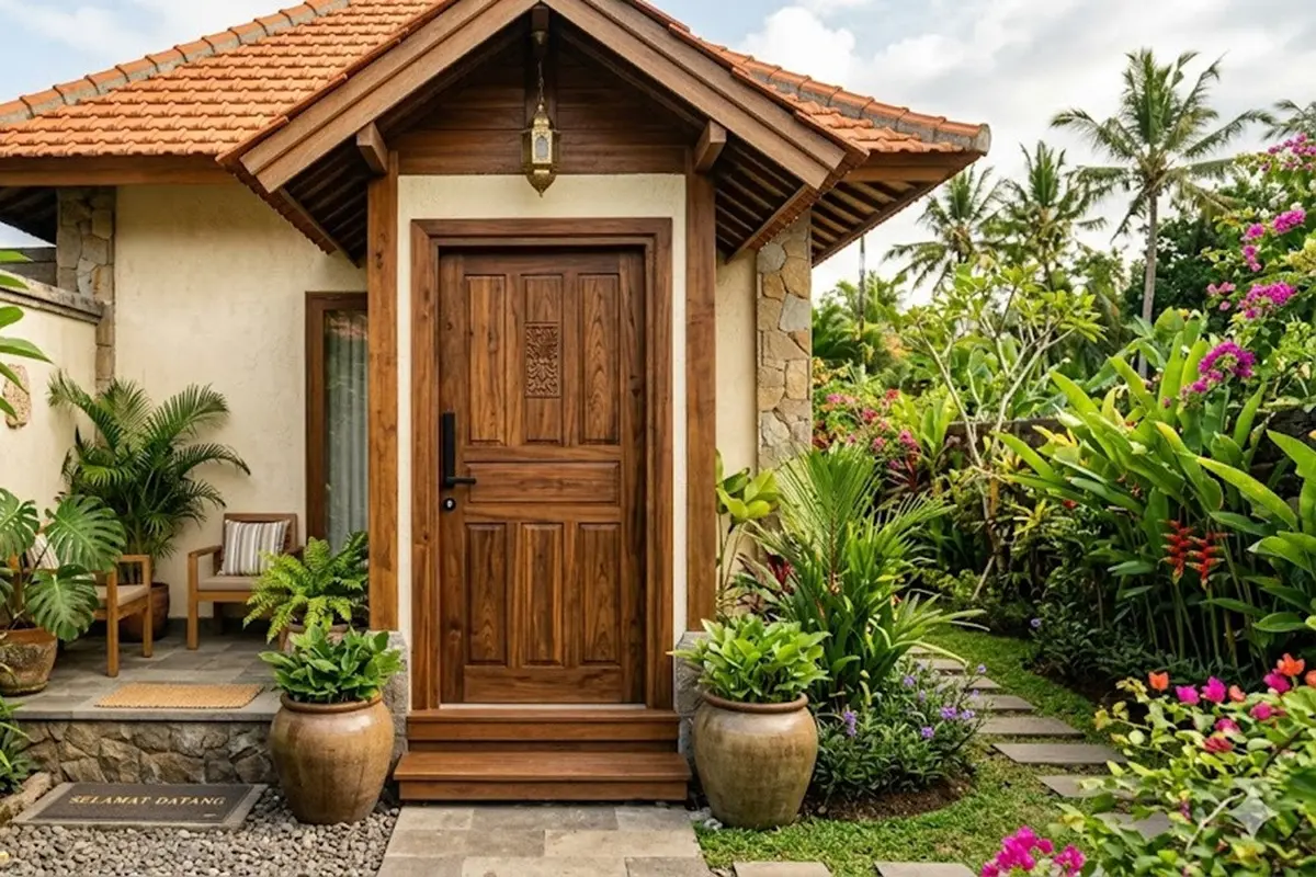 Jenis Pintu Depan untuk Rumah Tropis