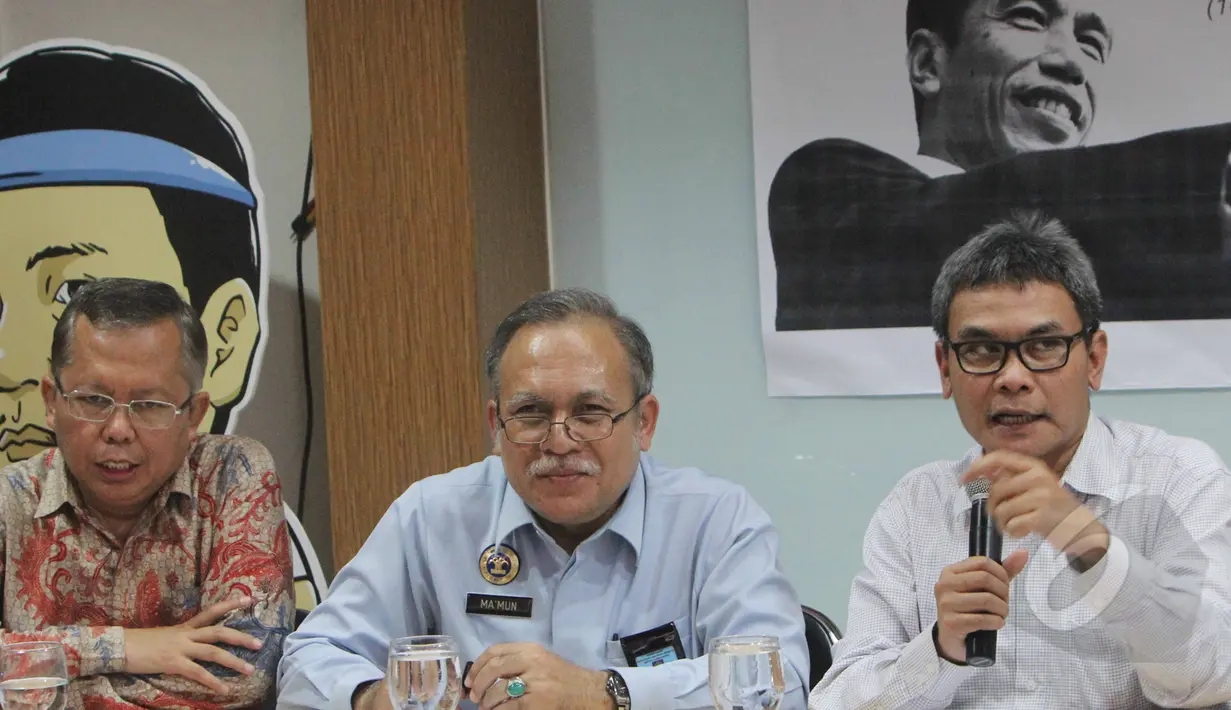 Suasana diskusi tentang wacana pemberian remisi oleh Kemenkumham di Kantor ICW, Jakarta, Selasa (24/3/2015). (Liputan6.com/Helmi Afandi)